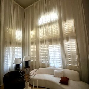Luxurious Cream Sheer Drapes